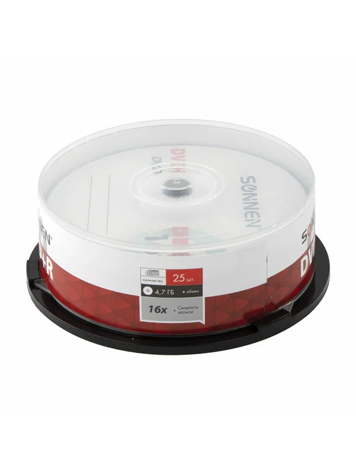 SONNEN Диски DVD+R 4,7 Gb, 16x, 25 шт, 4,7 ГБ, 25 шт, фото 2