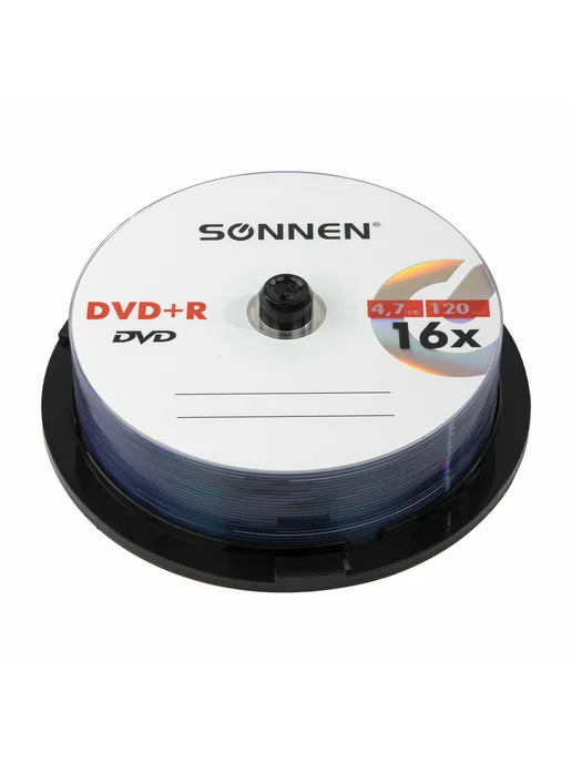 SONNEN Диски DVD+R 4,7 Gb, 16x, 25 шт, 4,7 ГБ, 25 шт, фото 3