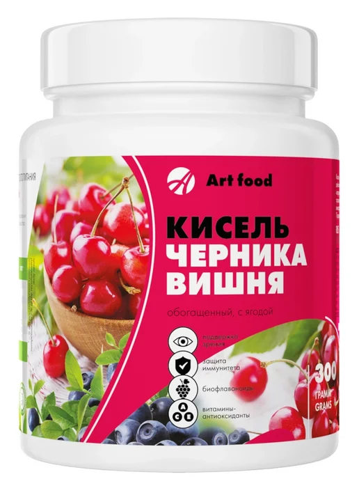 ART FOOD Арт Лайф Кисель 300 Черника-Вишня Artlife, черный, фото 2
