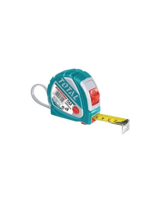 TOTAL tools Рулетка измерительная 5мx25мм, голубой