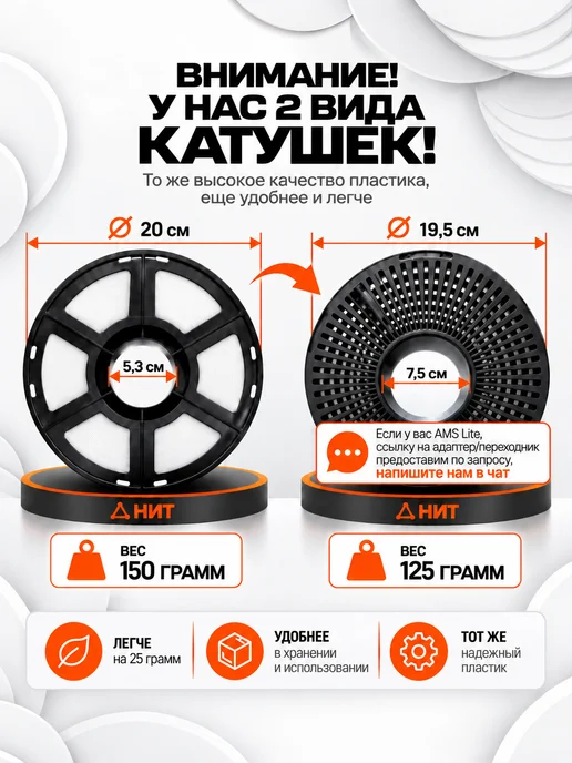 НИТ Пластик для 3D принтера PETG 1.75 мм 1 кг голуб прозр с блес, 1 кг, фото 4
