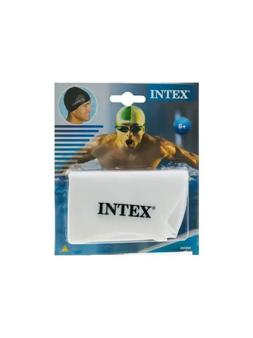 Intex Шапочка для плавания в бассейн, белый, фото 4