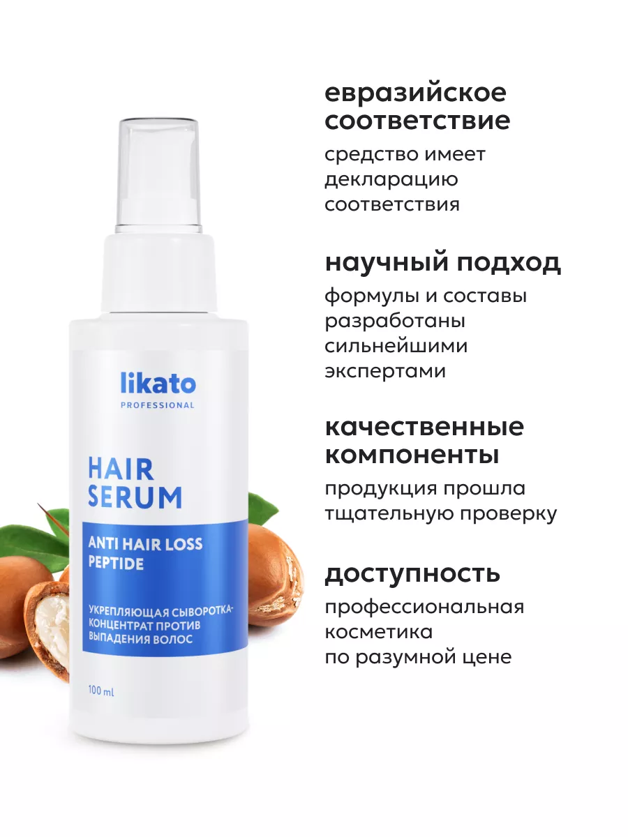 Сыворотка против выпадения волос, для роста волос Likato Professional  106682406 купить за 490 ₽ в интернет-магазине Wildberries