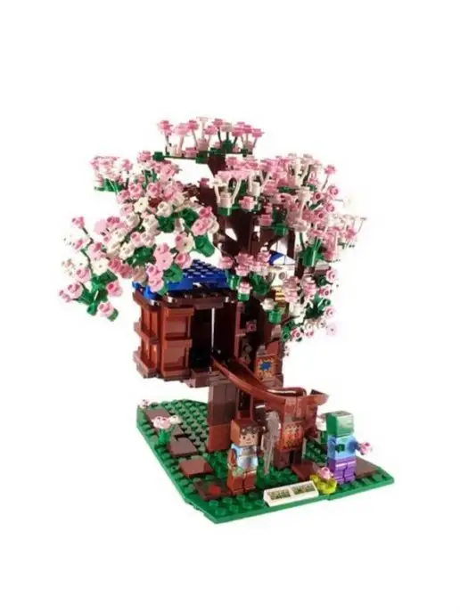 LEGO Майнкрафт LB 582 - Домик на дереве с цветами (aнaлoг), вариант, фото 5