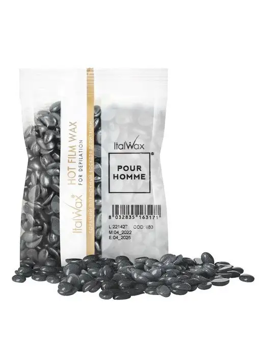 ITALWAX Воск для депиляции гранулы, мужской, пленочный, 100 г, 3 шт, фото 5