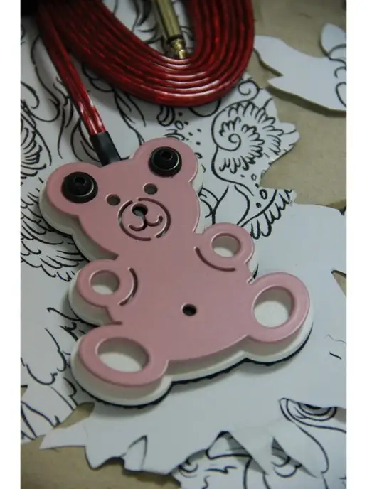 Педаль для тату-машинки TEDDY tattoo staff brotherhood, розовый