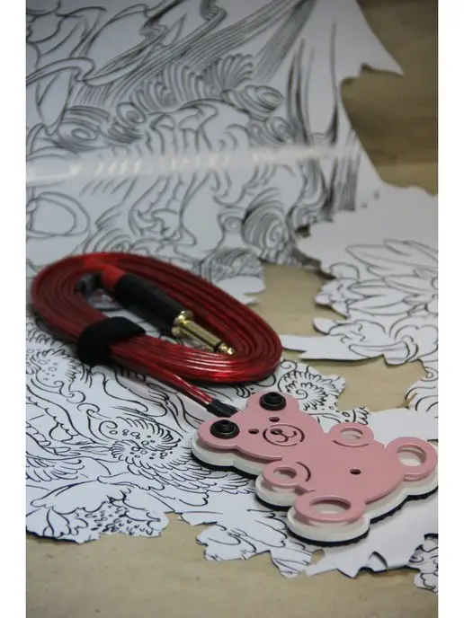 Педаль для тату-машинки TEDDY tattoo staff brotherhood, розовый, фото 2