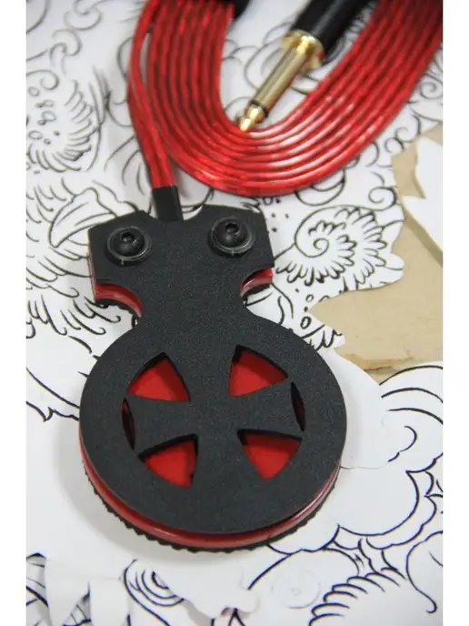 Педаль для тату-машинки Red Baron tattoo staff brotherhood, красный