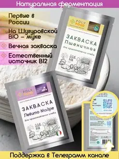 Закваска для хлеба порционная ЛевитоМадре, Пшеничная PolyFood 106812418 купить за 147 ₽ в интернет-магазине Wildberries