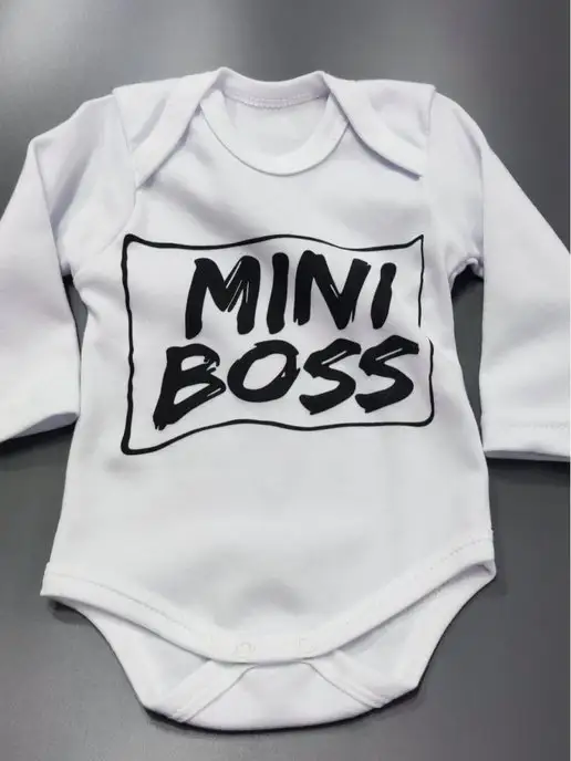 KidsTrend Боди для малышей новорожденных Мини Босс, белый, фото 3