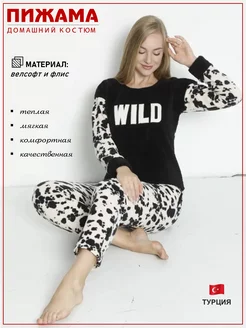 Костюм домашний теплый пижама PIJAMORE 107559320 купить за 1 156 ₽ в интернет-магазине Wildberries