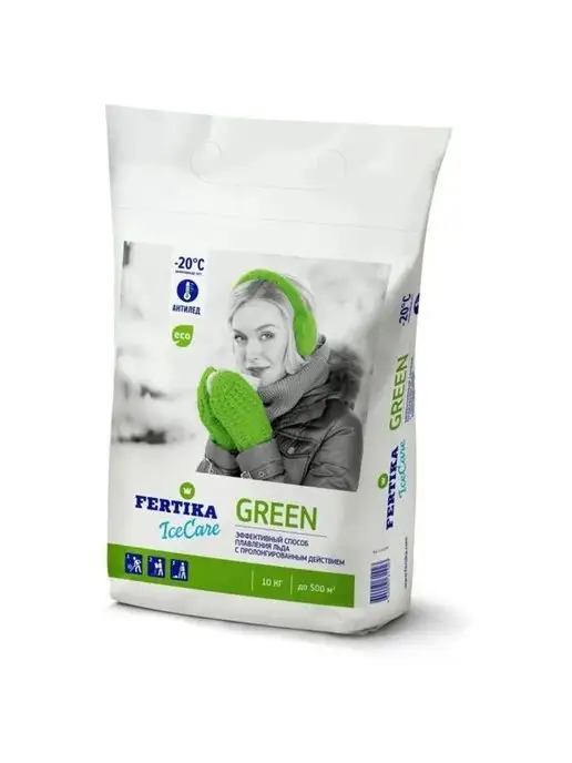 Fertika Противогололедный реагент IceCare Green 10 кг, 10 кг