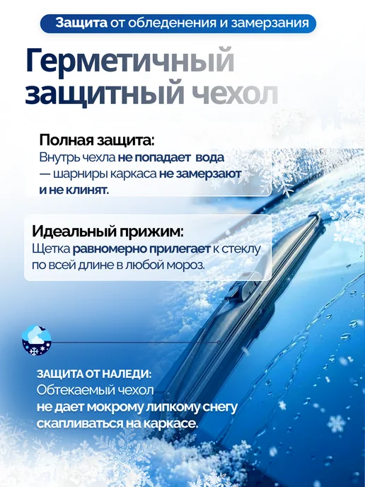 DOUBLE FORCE Щетка стеклоочистителя зимняя 400 мм, вариант, фото 7