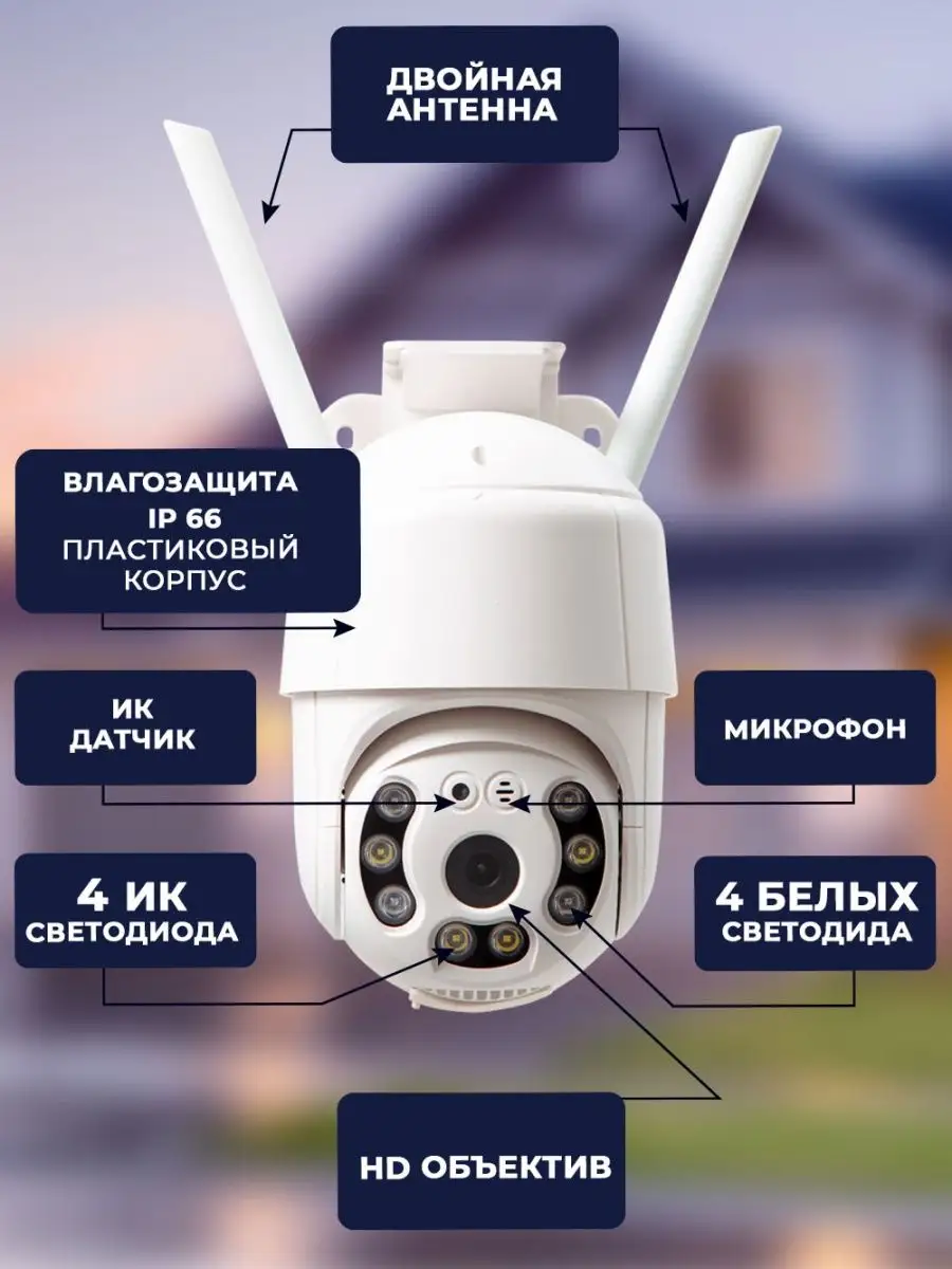 Камера видеонаблюдения уличная Wi-Fi Rawor 108219329 купить за 1 871 ₽ в  интернет-магазине Wildberries