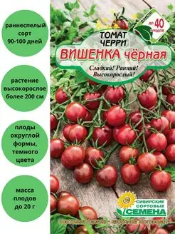 .Томат Вишенка черная Сибирские сортовые семена 108323582 купить за 110 ₽ в интернет-магазине Wildberries