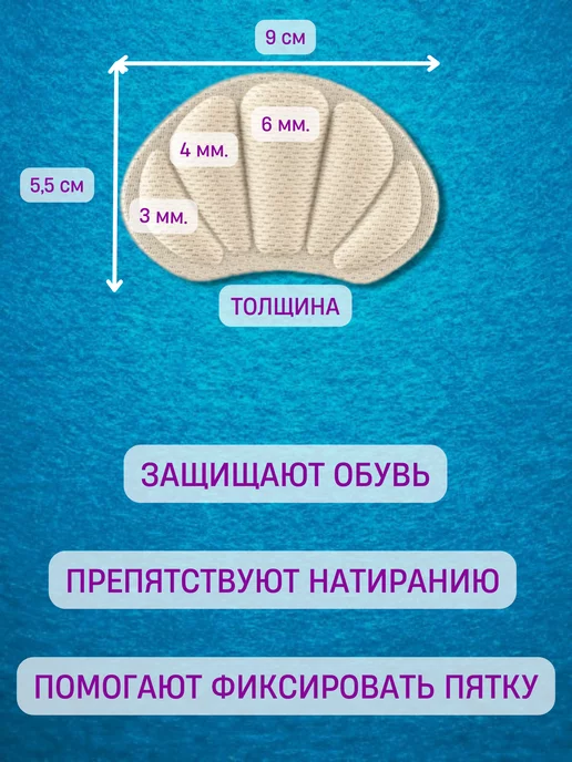 УДАЧНАЯ НАХОДКА Запяточник пяткоудерживатель бежевый ремонт обуви заплатка, бежевый, фото 2