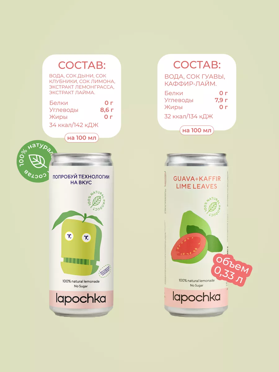 Натуральный лимонад без сахара LAPOCHKA Mix вкусов 6 шт Lapochka Drinks  108364584 купить за 817 ₽ в интернет-магазине Wildberries