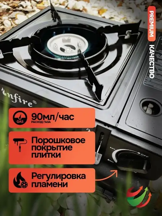 Amagu Газовая плита туристическая, черный, фото 2
