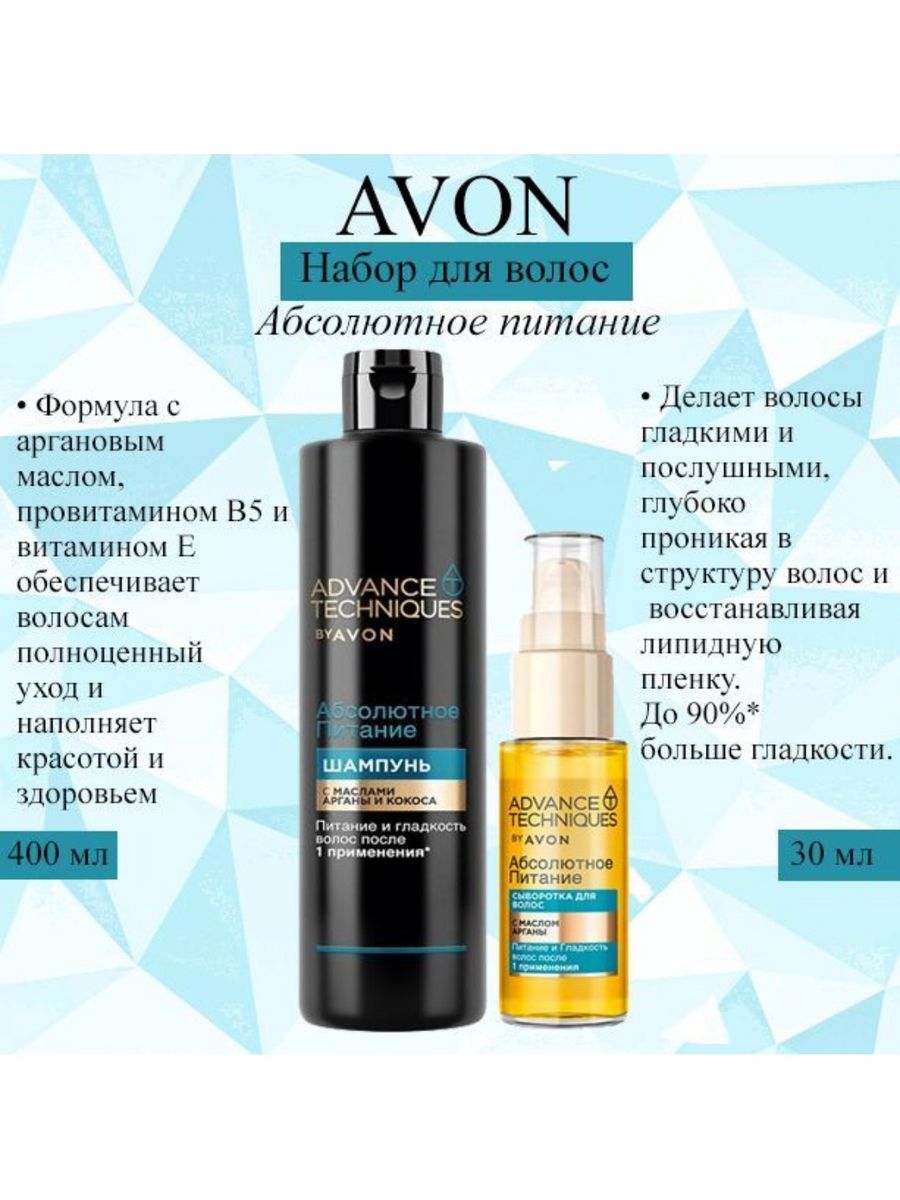 Avon питание. Уход для волос абсолютная энергия.