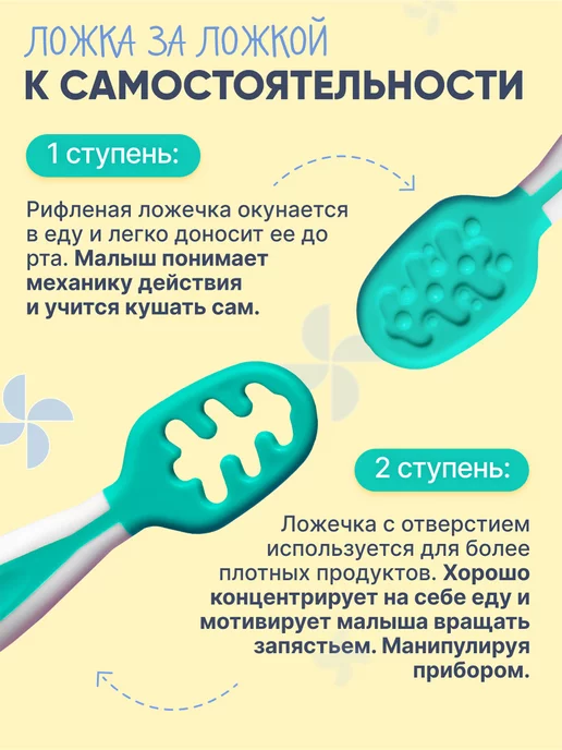ON WHITE Обучающая ложка для кормления и прикорма детская силиконовая…, белый, фото 2