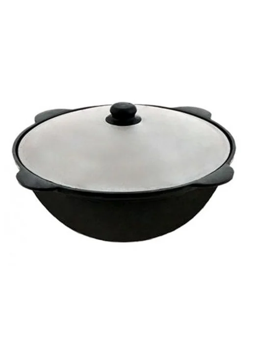 Davr Metall Казан Чугунный 4.5л, плоское дно, 10 л