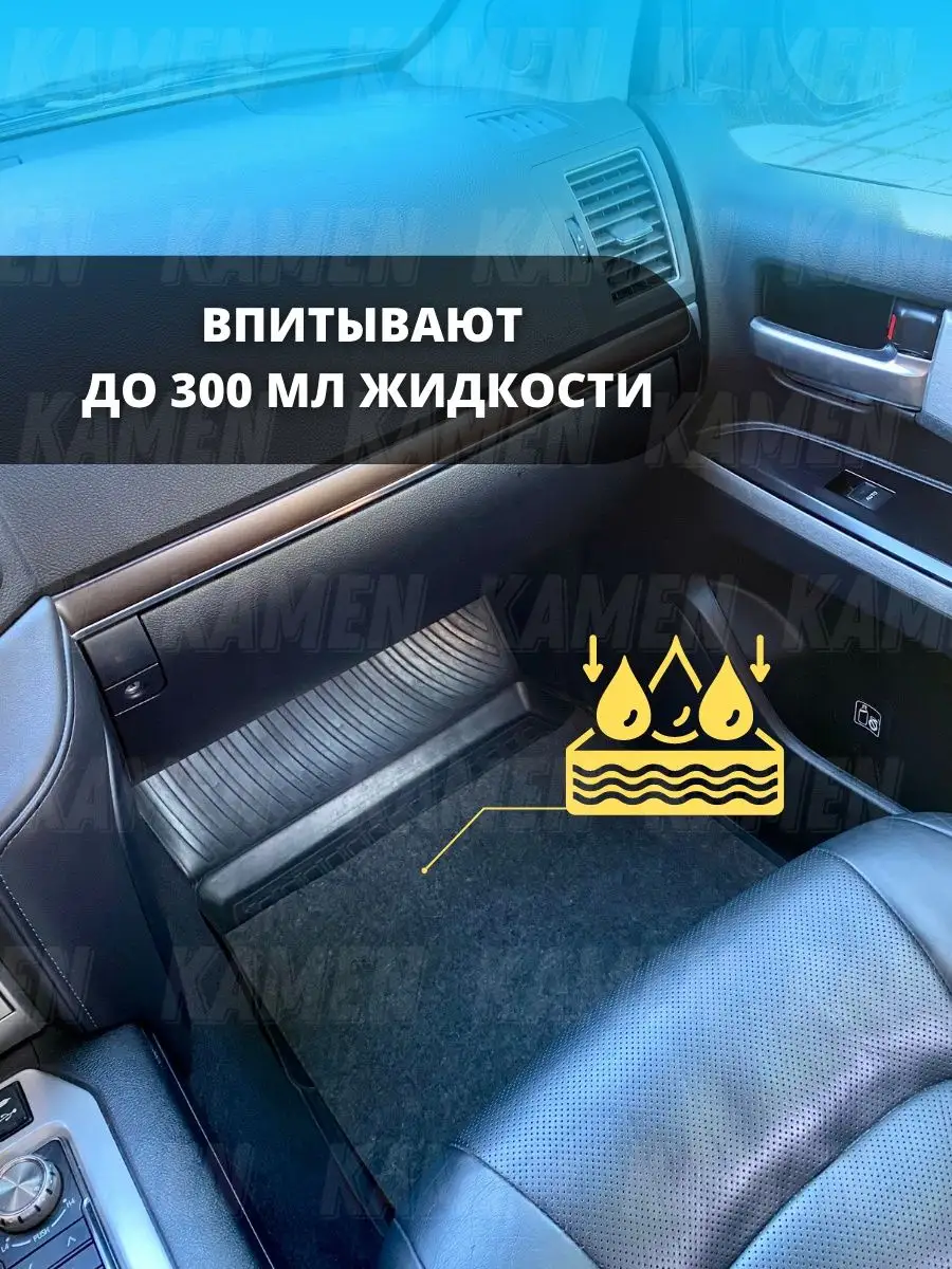 Влаговпитывающий коврик автомобильный (4 шт. в упаковке) KAMEN 108484758  купить за 331 ₽ в интернет-магазине Wildberries