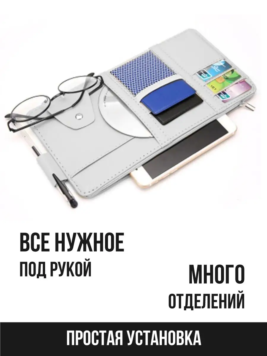 Органайзер на козырек автомобиля Новая идея 108498586 купить за 403 ₽ в  интернет-магазине Wildberries