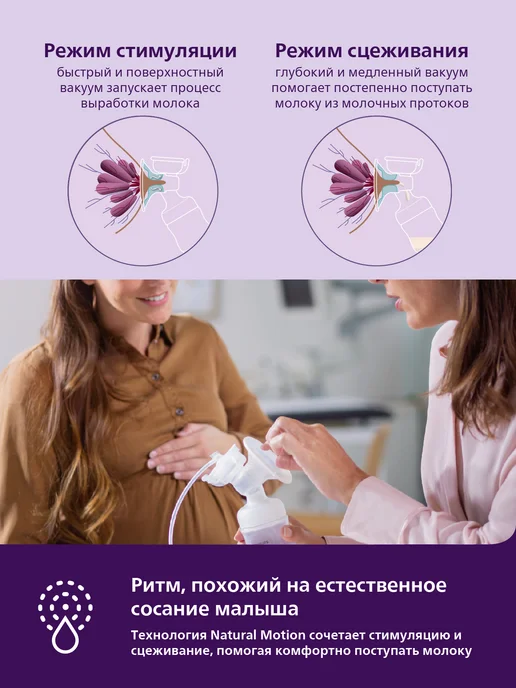 Philips AVENT Молокоотсос электрический двойной проводной с бутылочкой, розовый, фото 5