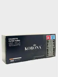 Гильзы для самокруток Slim Black, 250 шт KORONA 108556639 купить за 360 ₽ в интернет-магазине Wildberries