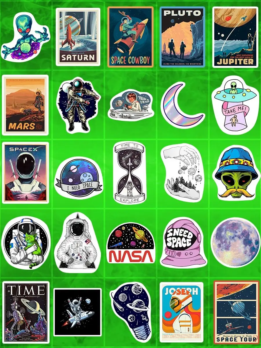 Стикеры наклейки на телефон стикерпак стикербук Космос Space Sticker Rush  108558874 купить за 150 ₽ в интернет-магазине Wildberries