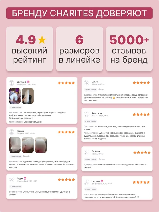 Charites Термобумага для окрашивания, белый, фото 8