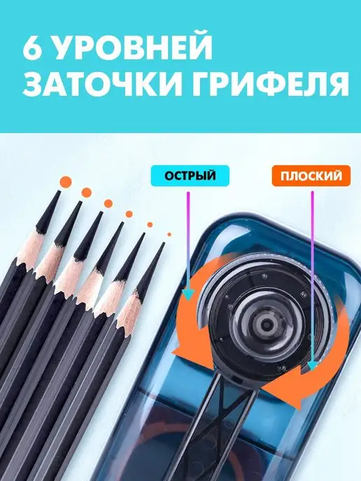 Tenwin Точилка для карандашей механическая для художника, красный, фото 2