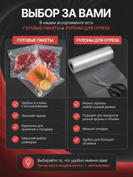 ПАКСИМУС Пакеты для вакууматора рифленые 28х500 см, 20x500 см, фото 7