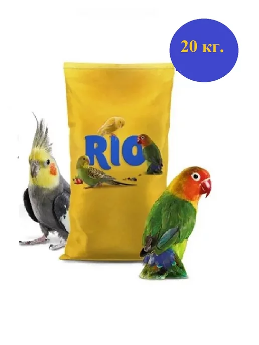 Сухой корм Rio Попугаев Основной для собак, средние, 20 кг