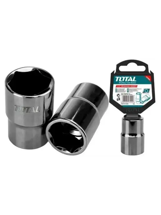 TOTAL tools Головка торцевая шестигранная 1 2" TOTAL, серый
