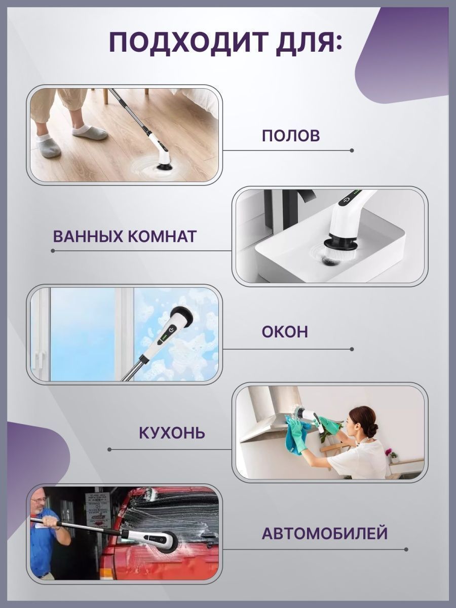 Электрическая щетка для уборки CleanWow 109179808 купить за 2 236 ₽ в  интернет-магазине Wildberries