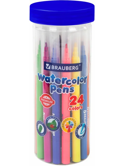 Brauberg Фломастеры для рисования набор 24 цвета, Premium, 24 цв., фото 7