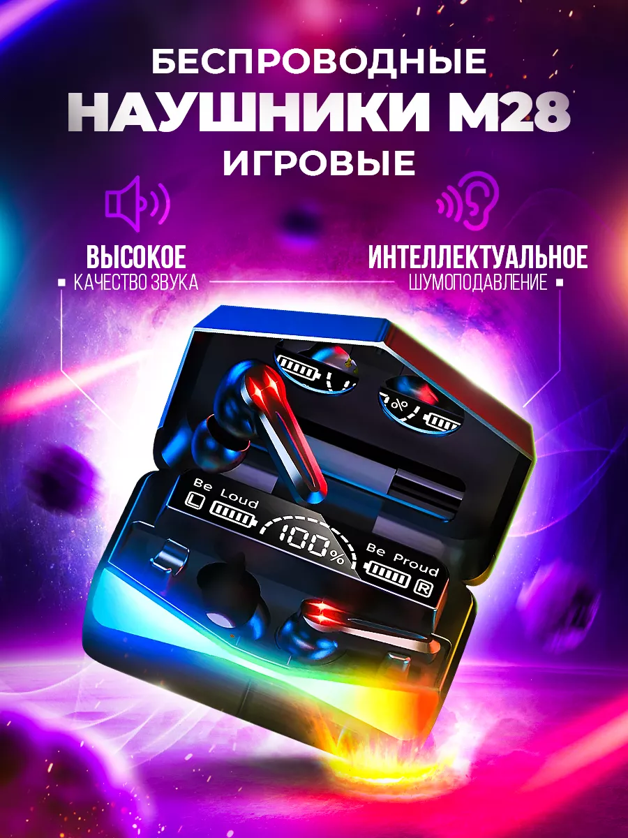 Наушники беспроводные для iPhone и Android Cosmic Bass 109266137 купить за  309 ₽ в интернет-магазине Wildberries