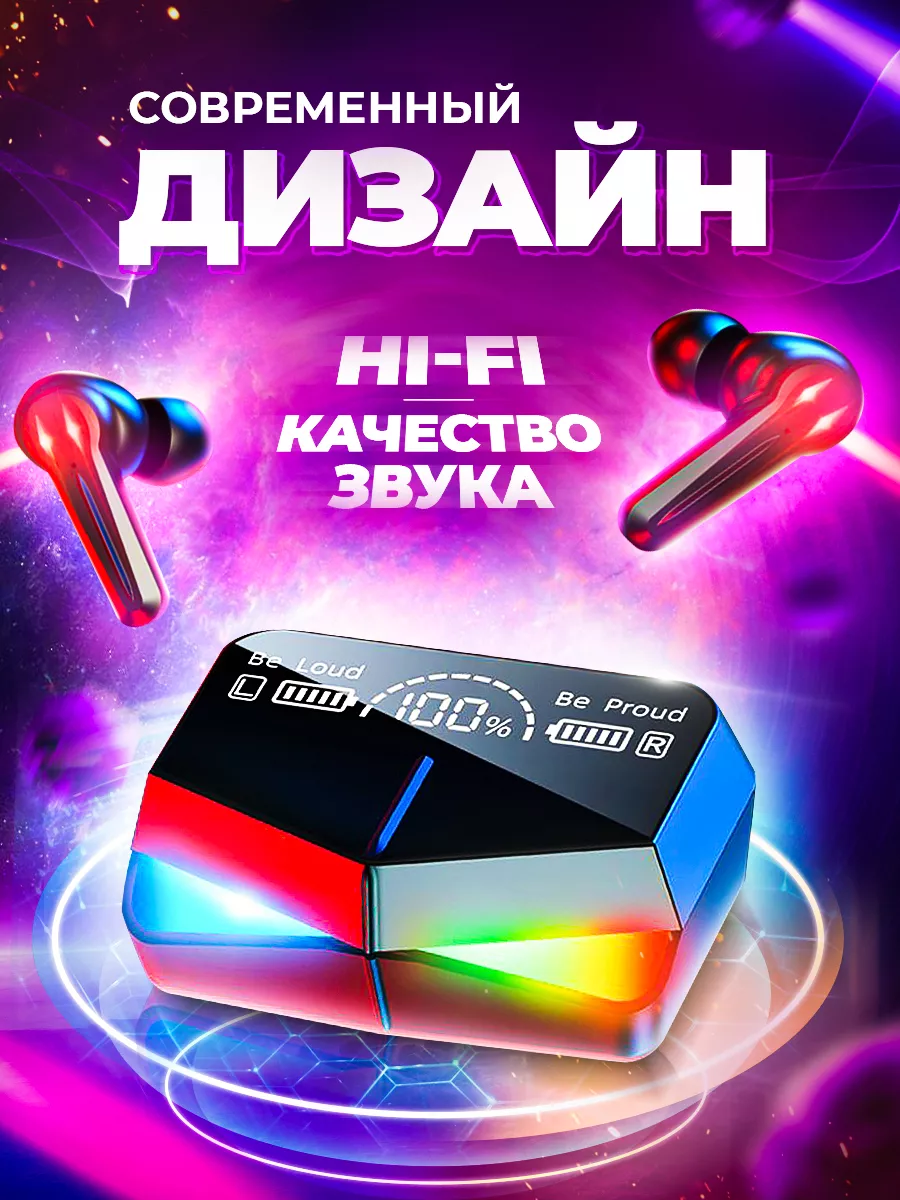 Наушники беспроводные для iPhone и Android Cosmic Bass 109266137 купить за  309 ₽ в интернет-магазине Wildberries