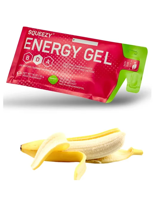 SQUEEZY Гель энергетический без кофеина Energy gel для бега 3 x 33 г, 3x33, 33 г, фото 3