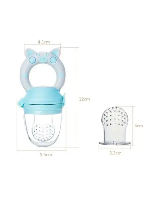 Baby toys! Ниблер силиконовый для прикорма, голубой, фото 3
