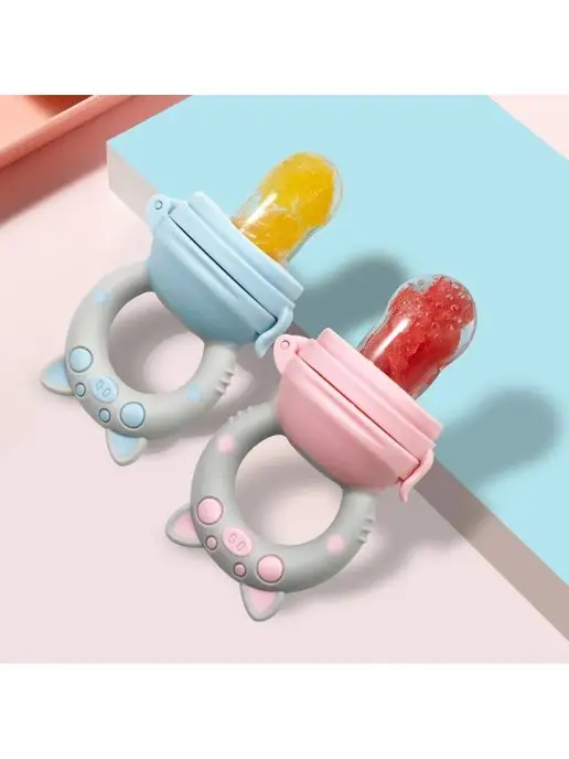 Baby toys! Ниблер силиконовый для прикорма, голубой, фото 4