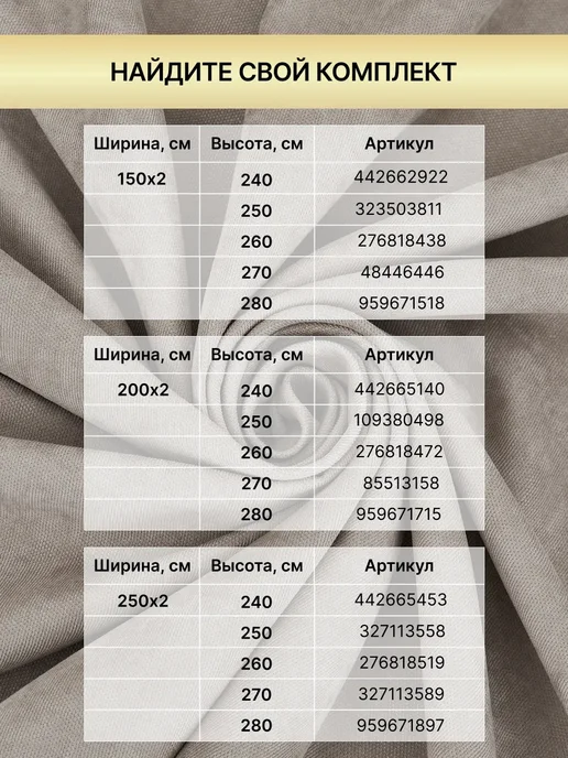 Hyggelig Шторы канвас блэкаут комплект 2 шт 200 на 250, 2 шт, фото 3