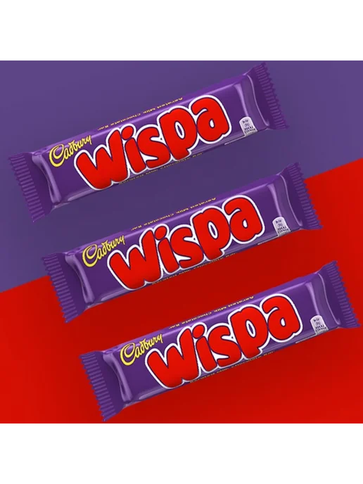 Cadbury Шоколадный батончик Wispa, воздушная Виспа 4 шт, 48 шт, фото 3