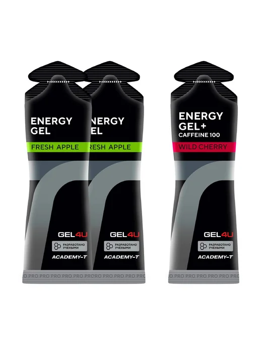 Gel4u Гель питьевой Energy Gel MIX 3 x 60 г, Яблоко, Вишня, 3x60, фото 2