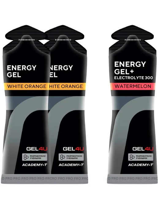 Gel4u Гель питьевой Energy Gel MIX 3 x 60 г, Апельсин, Арбуз, 3x60, 60 г, фото 6