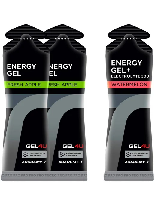 Gel4u Гель питьевой Energy Gel MIX 3 x 60 г, Яблоко, Арбуз, 3x60, 60 г, фото 6