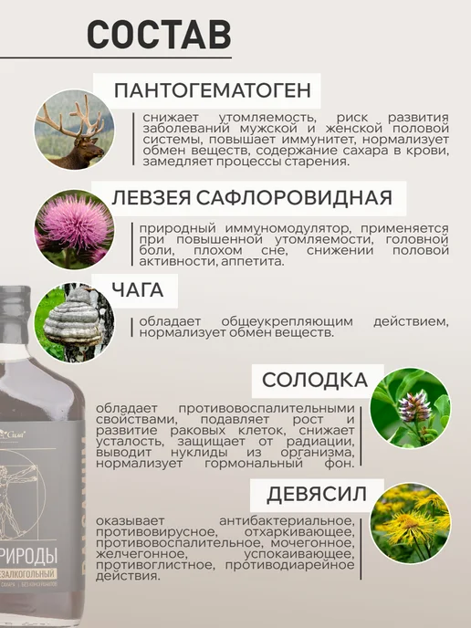 АЛТАЙ СИЛА Алтайский бальзам с пантогематогеном Сила природы, 250мл, по…, 250 мл, фото 3