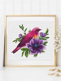 Набор для вышивания на канве "Фиолетовое настроение" ART RICAMO 109556732 купить за 946 ₽ в интернет-магазине Wildberries