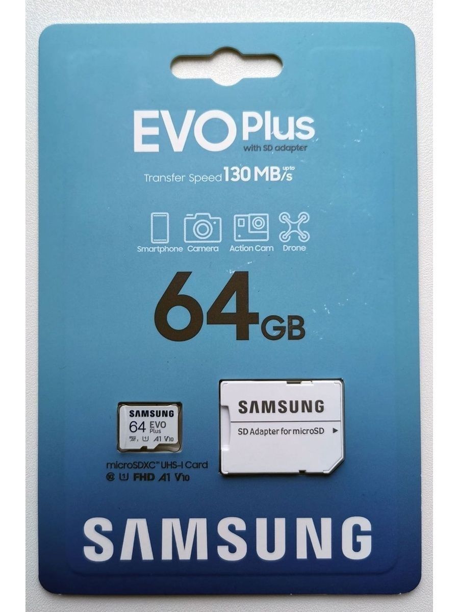 Samsung карта памяти samsung evo plus microsdxc 64 гб